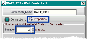 Click Properties and enter the appropraite number of additional wait-states.