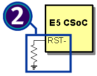 If no reset button available, temporarily ground RST- pin using a resistor.