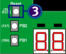 Press the Reset button or momentarily ground RST- to ground via a resistor.